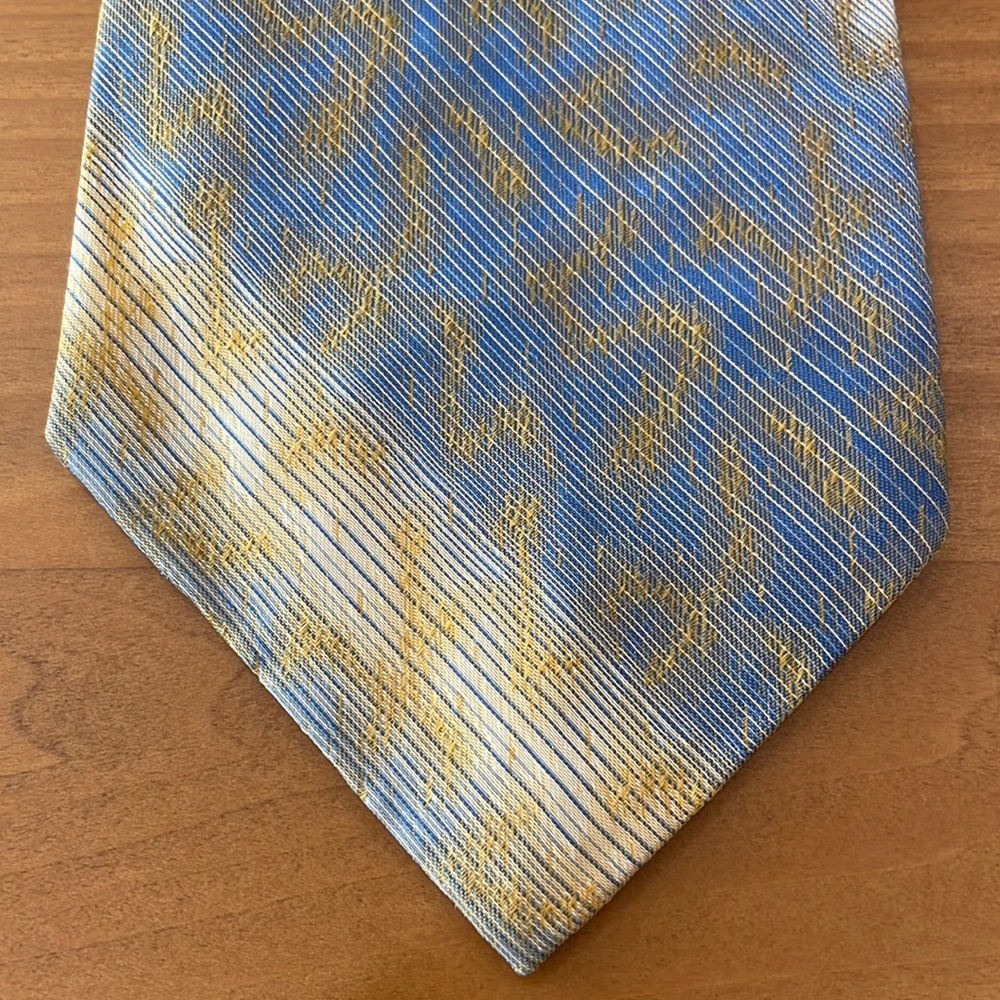 Blue white and gold Wemlon Tie by Wembley